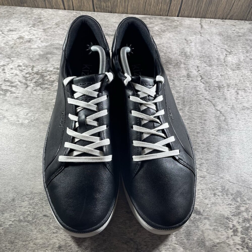 Kizik Sonoma Mens Size 13 Black Leather Handsfree Athletic Shoes Sneakers - Picture 7 of 10